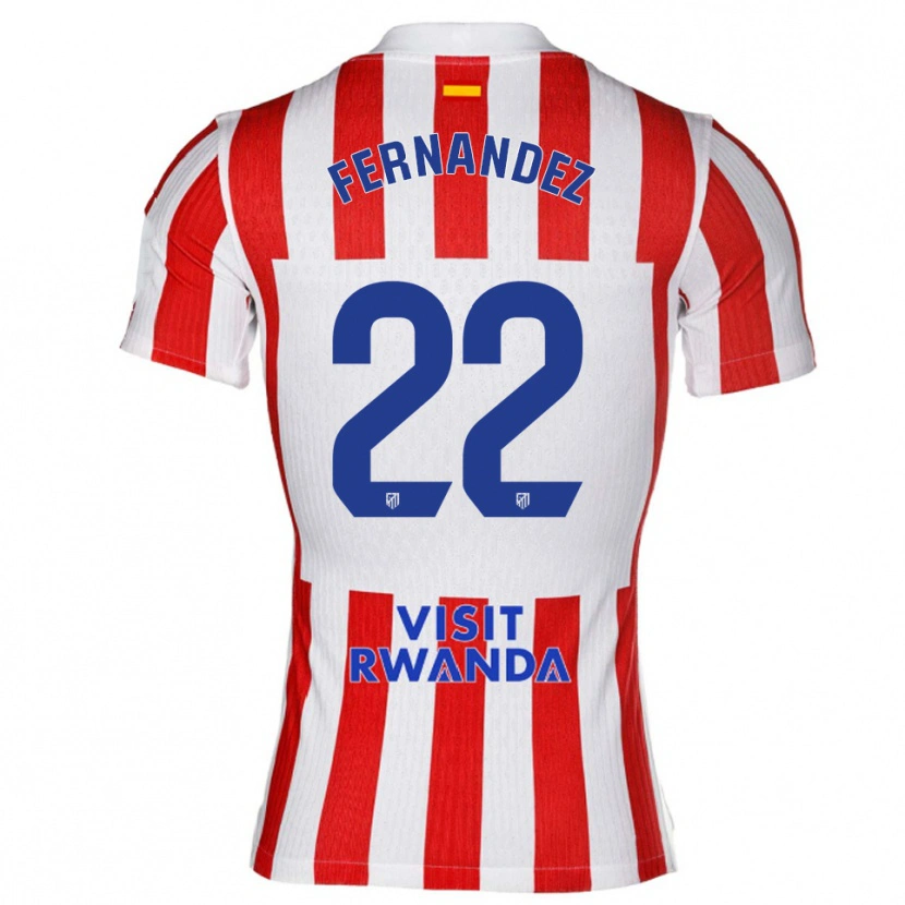 Danxen Damen David Fernández #22 Rot Weiß Heimtrikot Trikot 2025/26 T-Shirt