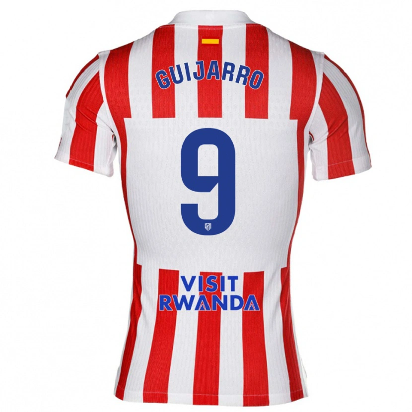 Danxen Damen Sheila Guijarro #9 Rot Weiß Heimtrikot Trikot 2025/26 T-Shirt