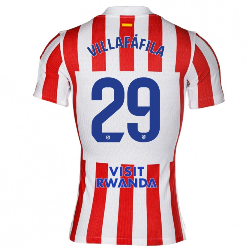 Danxen Damen Mariano Villafáfila #29 Rot Weiß Heimtrikot Trikot 2025/26 T-Shirt