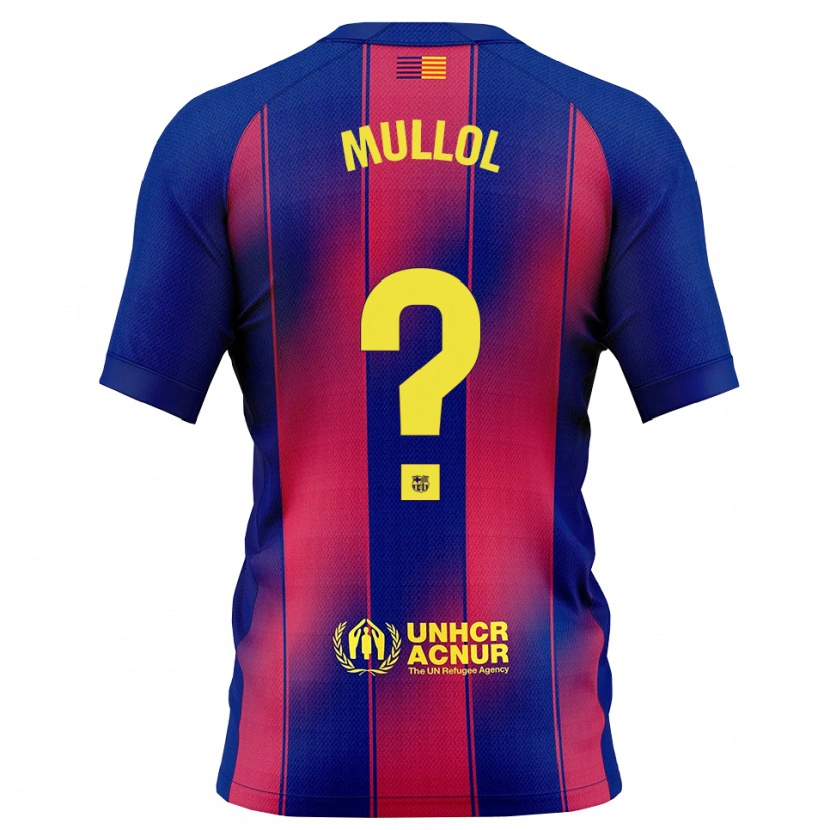 Danxen Damen Gerard Mullol #0 Blau Rot Heimtrikot Trikot 2025/26 T-Shirt