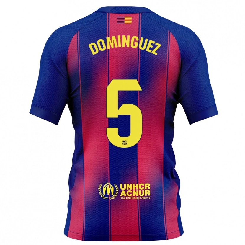 Danxen Damen Sergi Dominguez #5 Blau Rot Heimtrikot Trikot 2025/26 T-Shirt