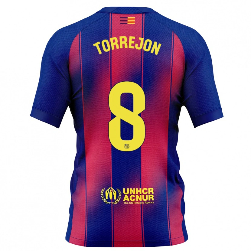 Danxen Damen Marta Torrejon #8 Blau Rot Heimtrikot Trikot 2025/26 T-Shirt