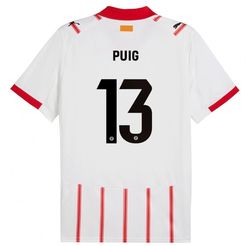 Danxen Damen Sergi Puig #13 Weiß Rot Heimtrikot Trikot 2025/26 T-Shirt