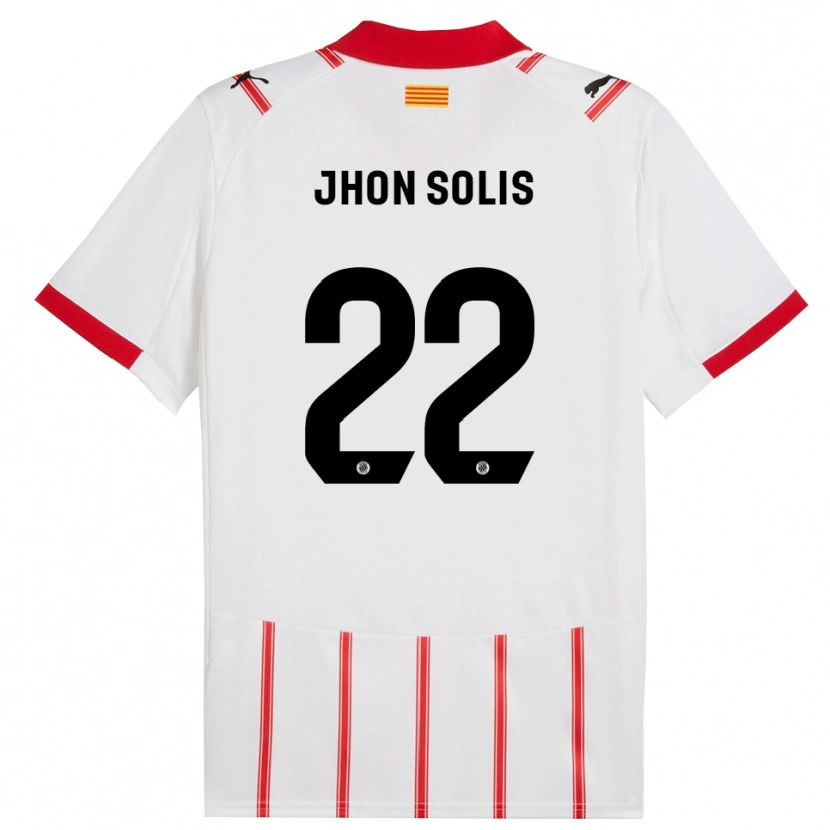 Danxen Damen Jhon Solís #22 Weiß Rot Heimtrikot Trikot 2025/26 T-Shirt
