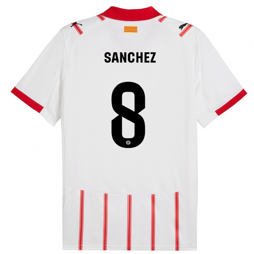 Danxen Damen Miguel Ángel Sánchez #8 Weiß Rot Heimtrikot Trikot 2025/26 T-Shirt