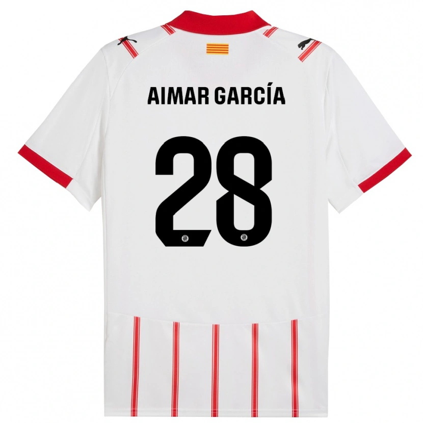Danxen Damen Aimar García #28 Weiß Rot Heimtrikot Trikot 2025/26 T-Shirt