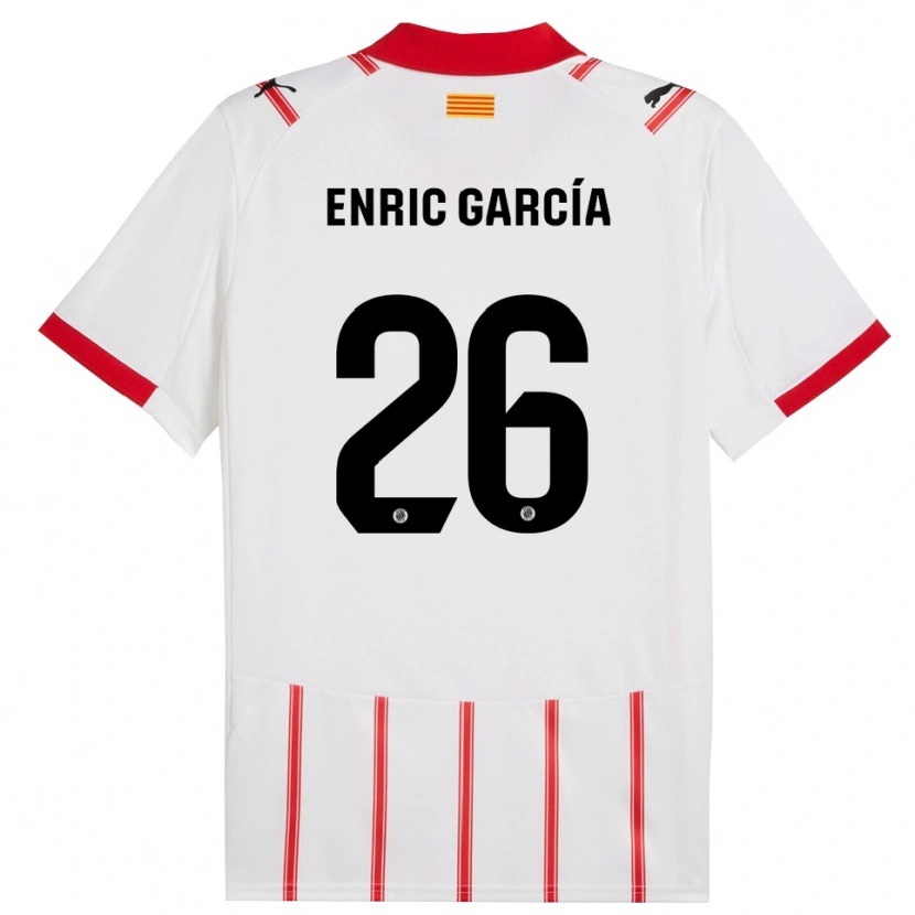 Danxen Damen Enric García #26 Weiß Rot Heimtrikot Trikot 2025/26 T-Shirt