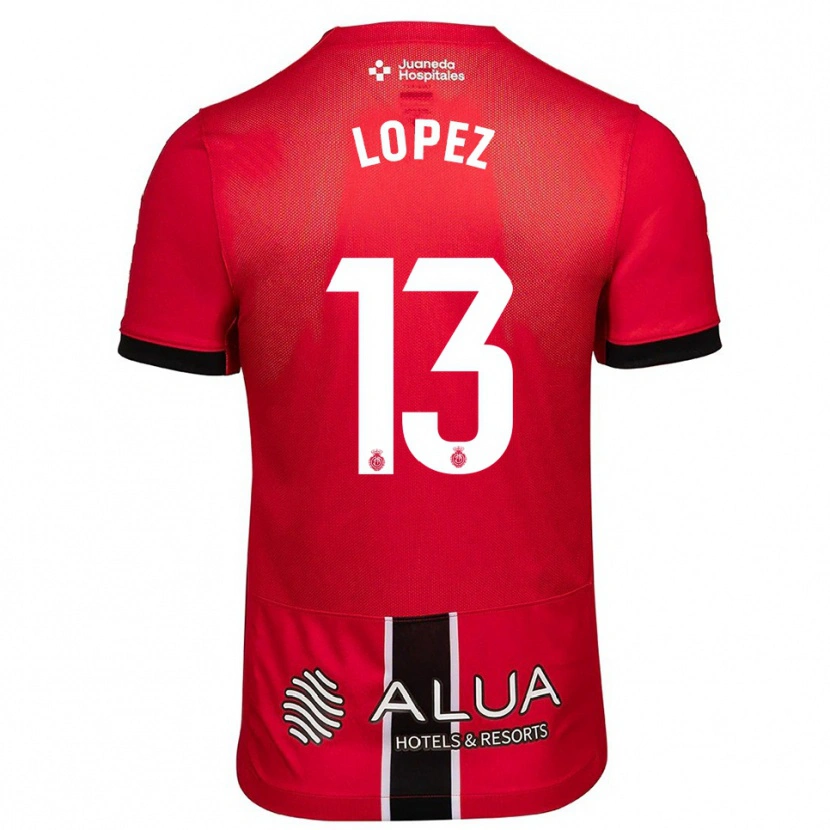 Danxen Damen Iván López #13 Rot Schwarz Heimtrikot Trikot 2025/26 T-Shirt