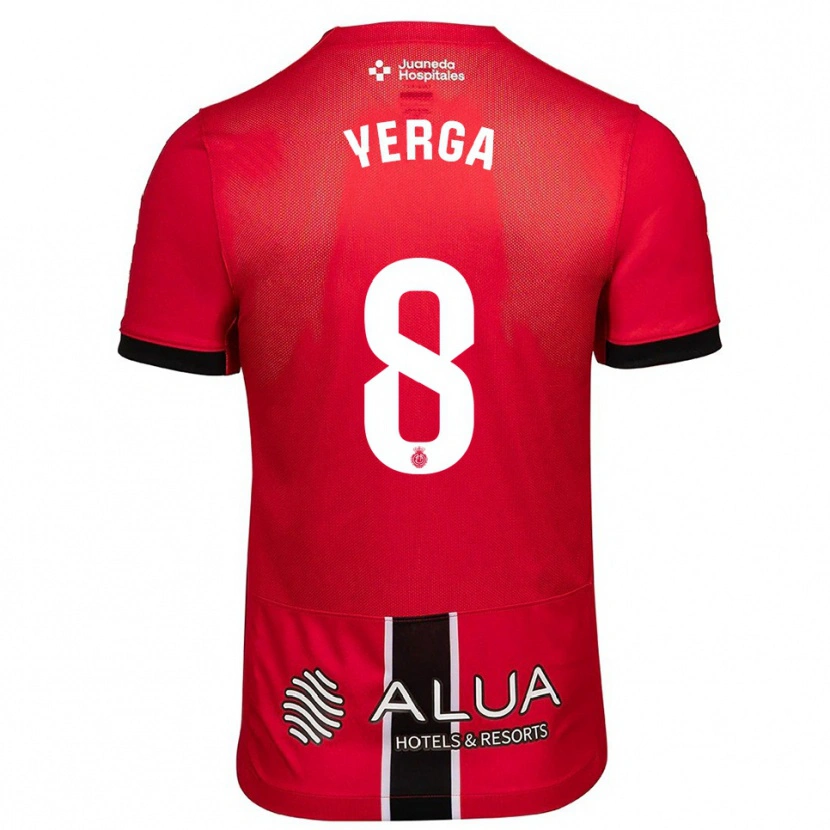 Danxen Damen Alejandro Yerga #8 Rot Schwarz Heimtrikot Trikot 2025/26 T-Shirt