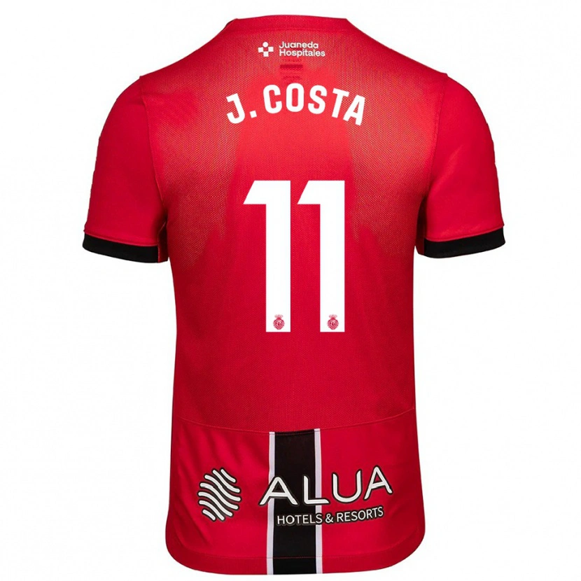 Danxen Damen Jaume Costa #11 Rot Schwarz Heimtrikot Trikot 2025/26 T-Shirt