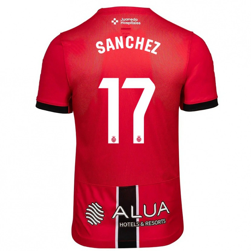 Danxen Damen Avelino Sánchez #17 Rot Schwarz Heimtrikot Trikot 2025/26 T-Shirt
