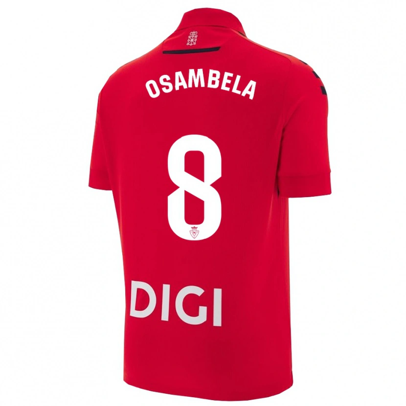 Danxen Damen Asier Osambela #8 Rot Schwarz Heimtrikot Trikot 2025/26 T-Shirt