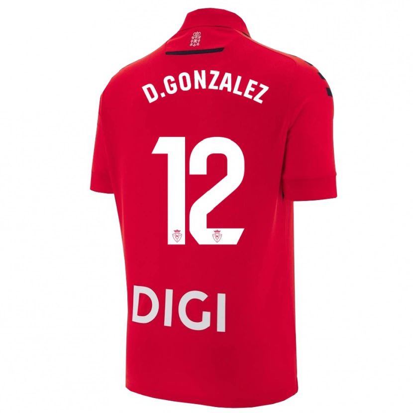 Danxen Damen Dani González #12 Rot Schwarz Heimtrikot Trikot 2025/26 T-Shirt
