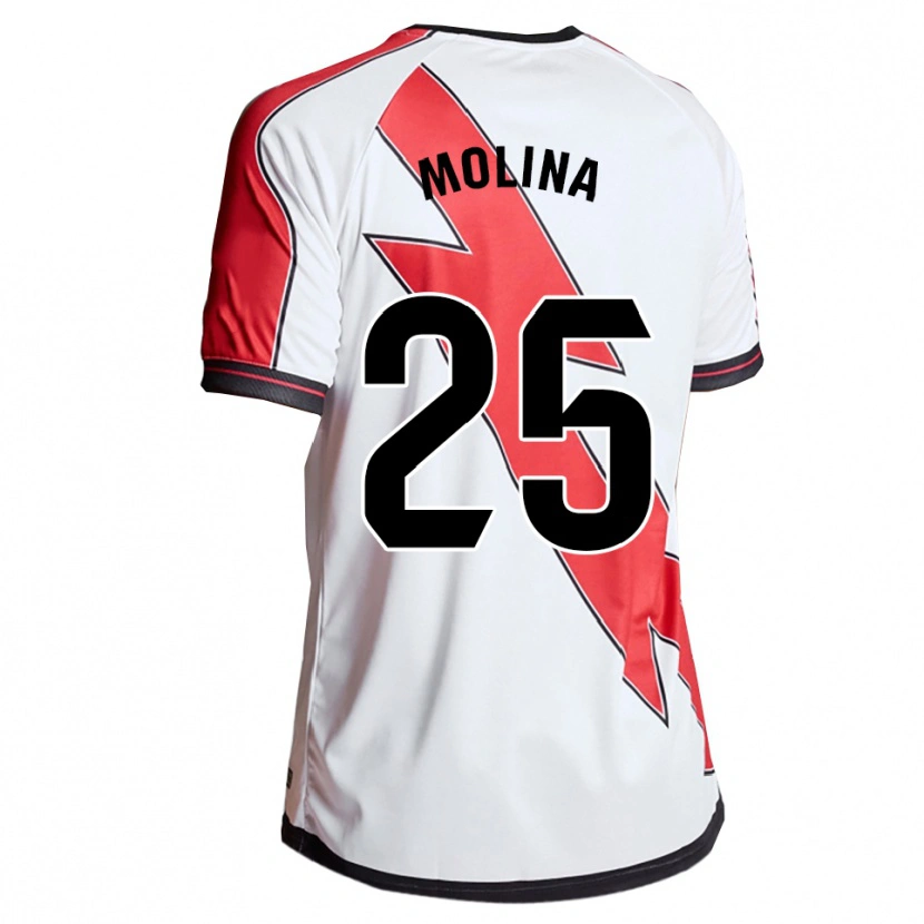Danxen Damen Adrián Molina #25 Weiß Rot Heimtrikot Trikot 2025/26 T-Shirt