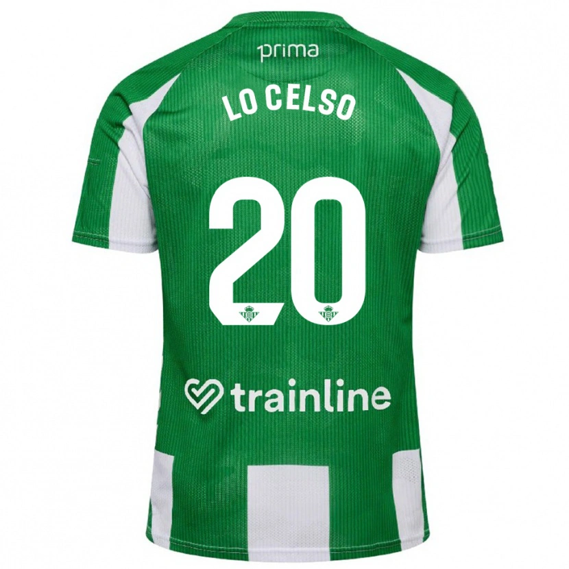 Danxen Damen Giovani Lo Celso #20 Grün Weiß Heimtrikot Trikot 2025/26 T-Shirt