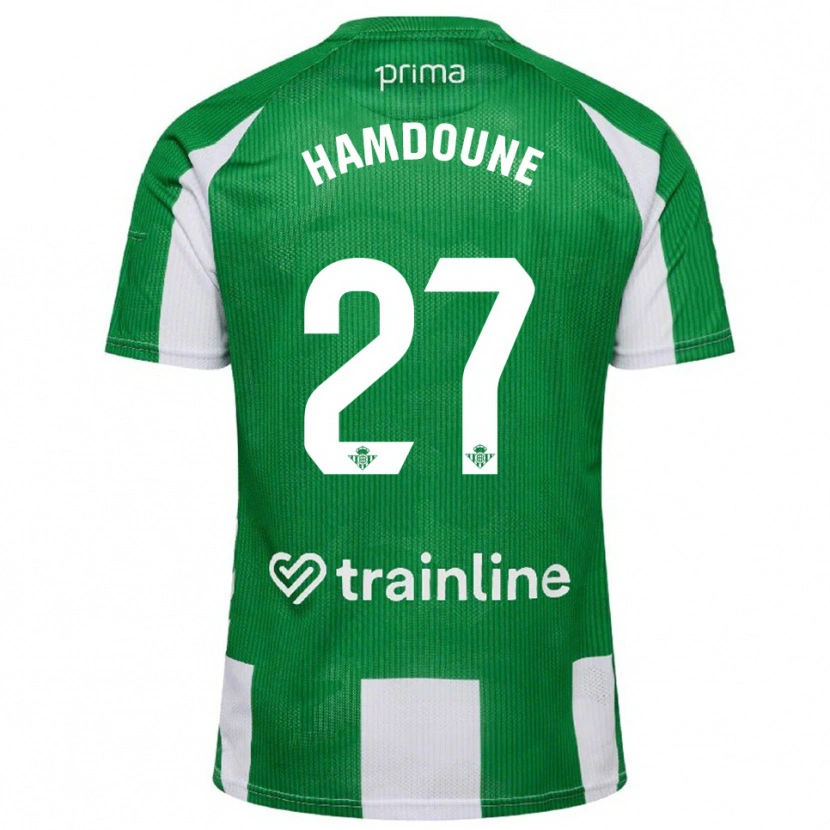 Danxen Damen Mohamed Hamdoune #27 Grün Weiß Heimtrikot Trikot 2025/26 T-Shirt