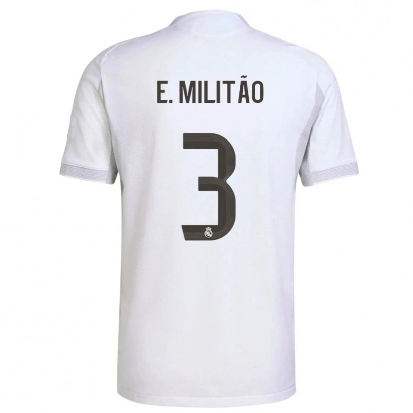 Danxen Damen Éder Militão #3 Weiß Gelb Heimtrikot Trikot 2025/26 T-Shirt