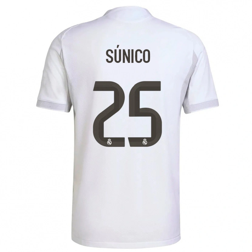 Danxen Damen Guille Súnico #25 Weiß Gelb Heimtrikot Trikot 2025/26 T-Shirt