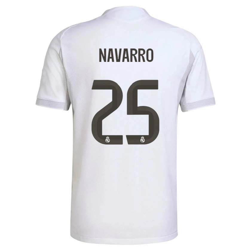 Danxen Damen Javier Navarro #25 Weiß Gelb Heimtrikot Trikot 2025/26 T-Shirt