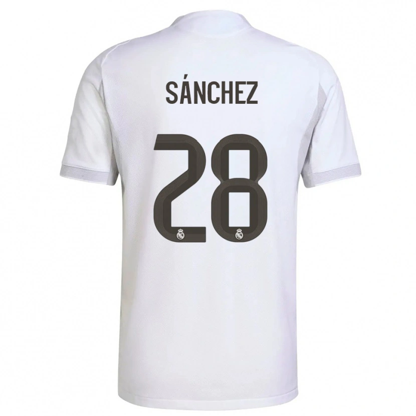 Danxen Damen Álex Sánchez #28 Weiß Gelb Heimtrikot Trikot 2025/26 T-Shirt