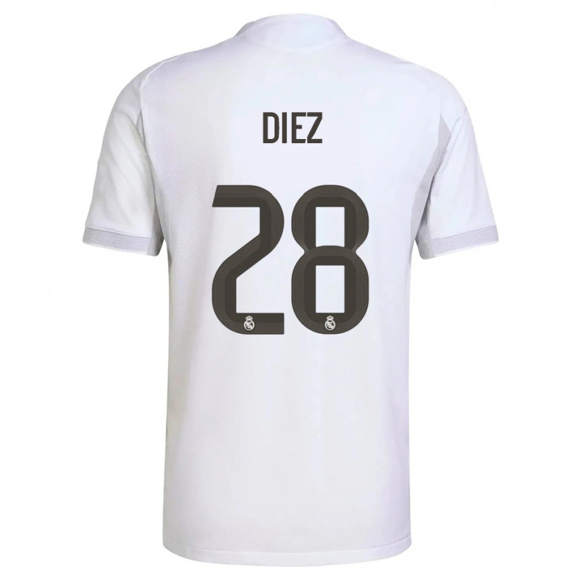 Danxen Damen Carlos Diez #28 Weiß Gelb Heimtrikot Trikot 2025/26 T-Shirt