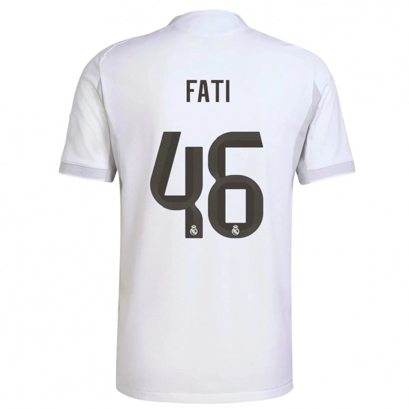 Danxen Damen Lamini Fati #46 Weiß Gelb Heimtrikot Trikot 2025/26 T-Shirt