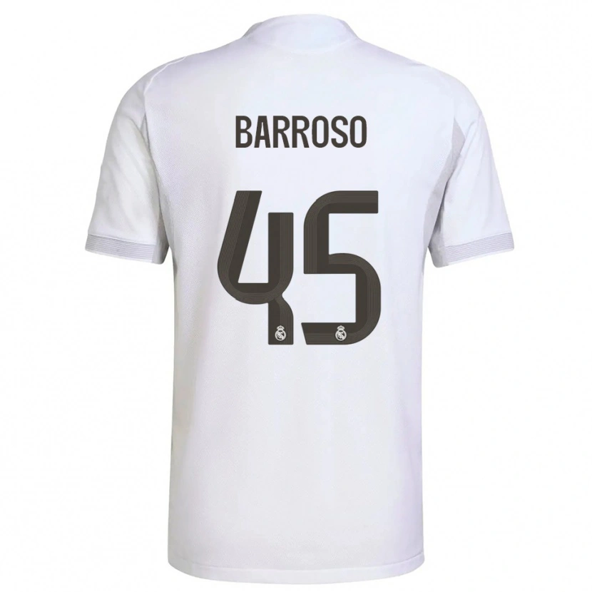 Danxen Damen Jaime Barroso #45 Weiß Gelb Heimtrikot Trikot 2025/26 T-Shirt