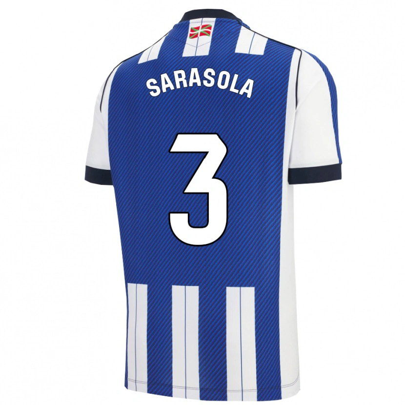 Danxen Damen Izarne Sarasola #3 Blau Weiß Heimtrikot Trikot 2025/26 T-Shirt