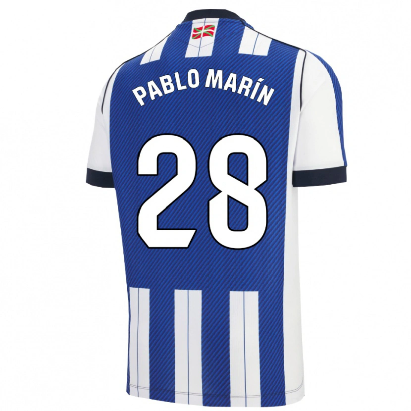 Danxen Damen Pablo Marín #28 Blau Weiß Heimtrikot Trikot 2025/26 T-Shirt