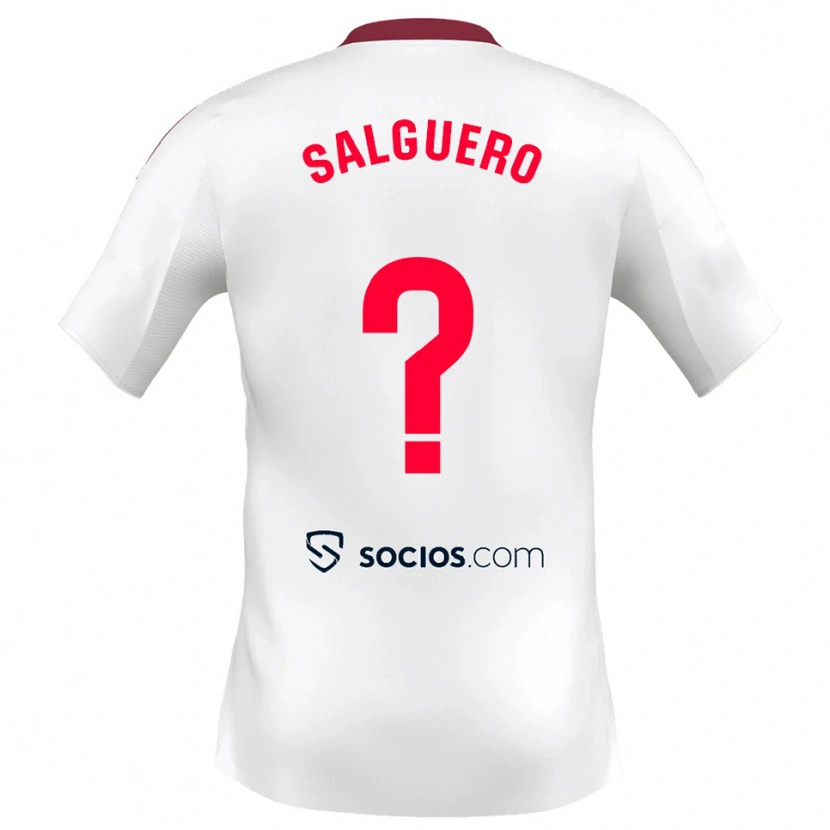 Danxen Damen Iván Salguero #0 Weiß Rot Heimtrikot Trikot 2025/26 T-Shirt