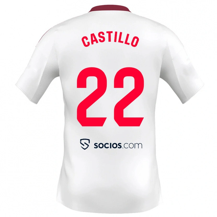 Danxen Damen José Castillo #22 Weiß Rot Heimtrikot Trikot 2025/26 T-Shirt