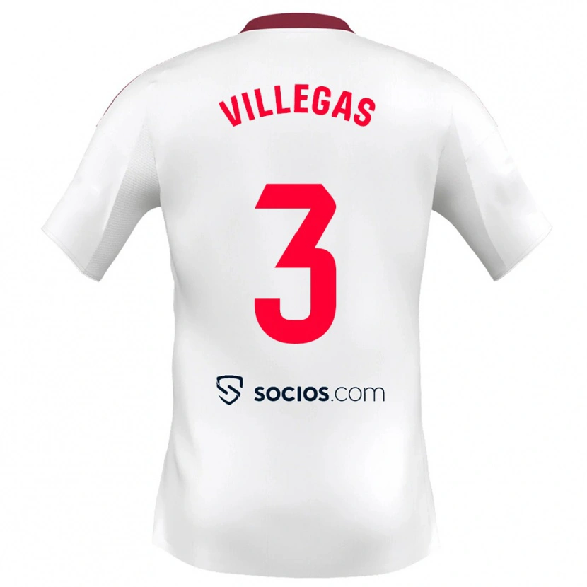 Danxen Damen Juancho Villegas #3 Weiß Rot Heimtrikot Trikot 2025/26 T-Shirt