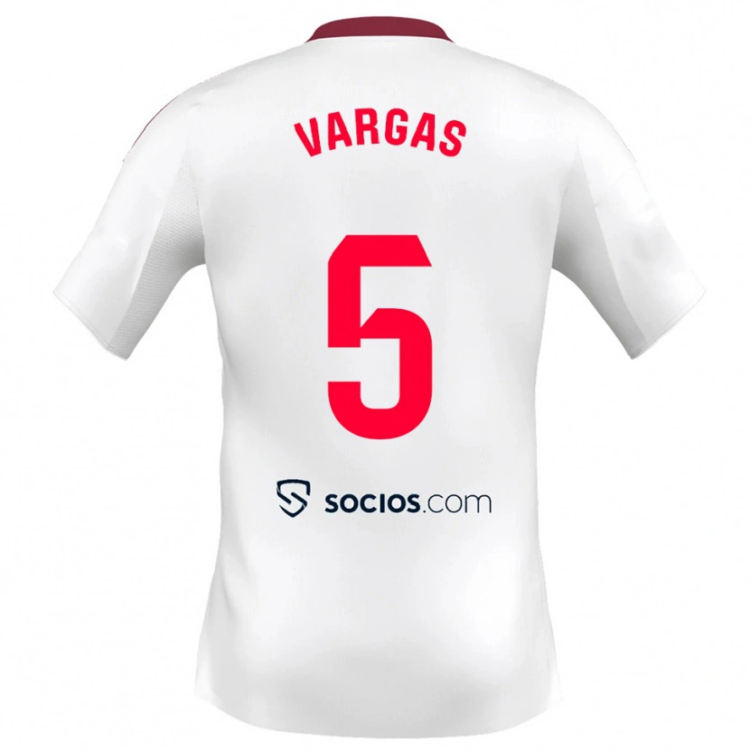Danxen Damen Rubén Vargas #5 Weiß Rot Heimtrikot Trikot 2025/26 T-Shirt