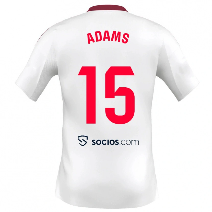 Danxen Damen Akor Adams #15 Weiß Rot Heimtrikot Trikot 2025/26 T-Shirt