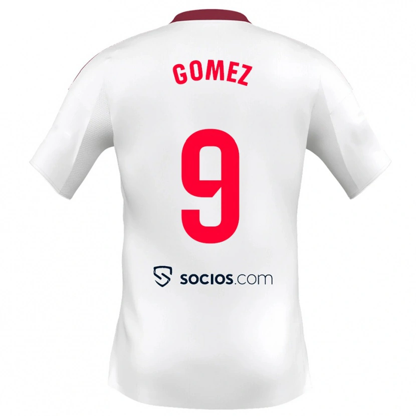 Danxen Damen Raúl Gómez #9 Weiß Rot Heimtrikot Trikot 2025/26 T-Shirt