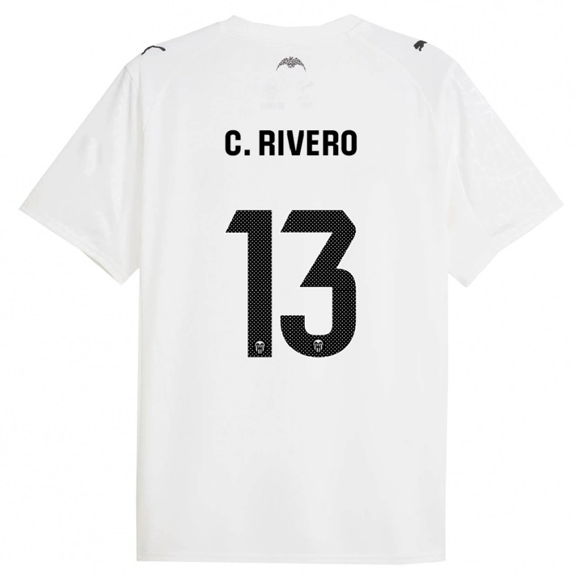 Danxen Damen Cristian Rivero #13 Weiß Schwarz Heimtrikot Trikot 2025/26 T-Shirt