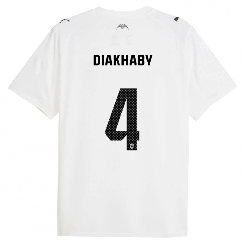 Danxen Damen Mouctar Diakhaby #4 Weiß Schwarz Heimtrikot Trikot 2025/26 T-Shirt