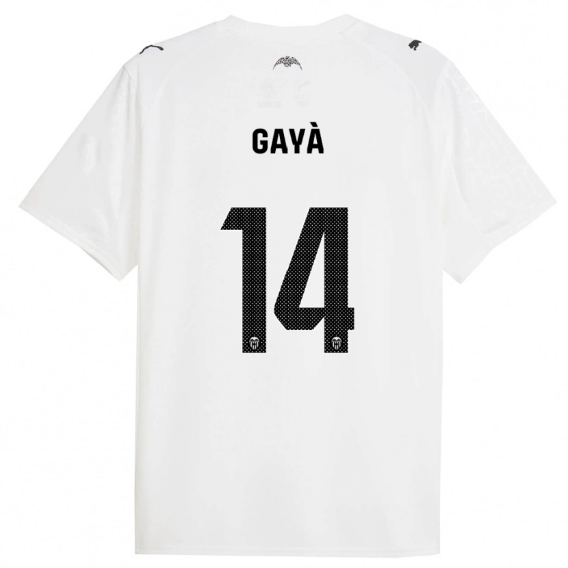 Danxen Damen José Gayà #14 Weiß Schwarz Heimtrikot Trikot 2025/26 T-Shirt