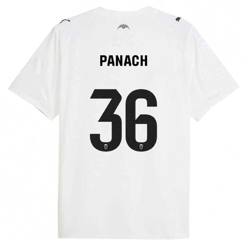 Danxen Damen Alejandro Panach #36 Weiß Schwarz Heimtrikot Trikot 2025/26 T-Shirt