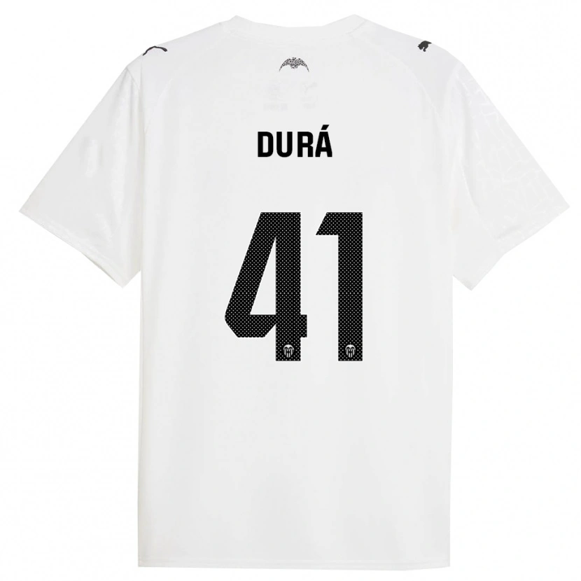 Danxen Damen Jaume Durá #41 Weiß Schwarz Heimtrikot Trikot 2025/26 T-Shirt