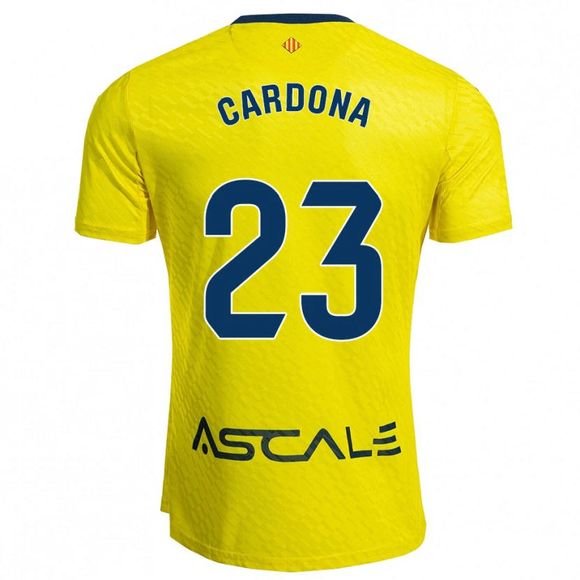 Danxen Damen Sergi Cardona #23 Gelb Marine Heimtrikot Trikot 2025/26 T-Shirt