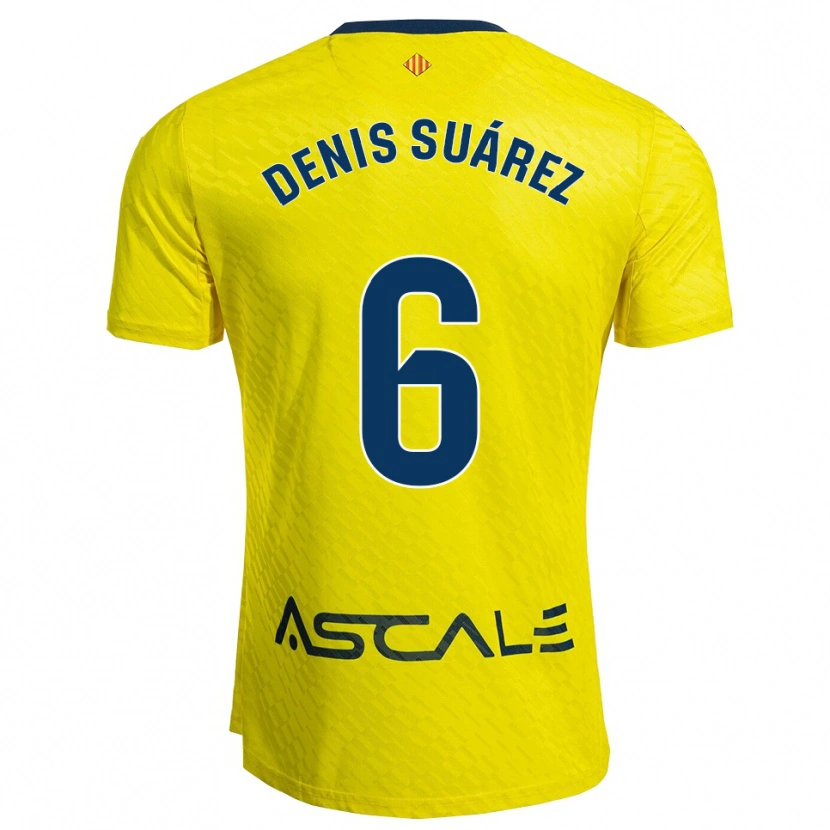 Danxen Damen Denis Suárez #6 Gelb Marine Heimtrikot Trikot 2025/26 T-Shirt