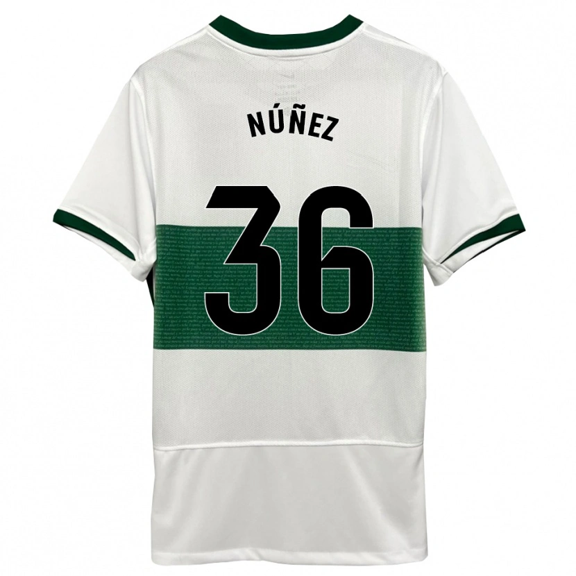 Danxen Damen Rafa Núñez #36 Weiß Grün Heimtrikot Trikot 2025/26 T-Shirt