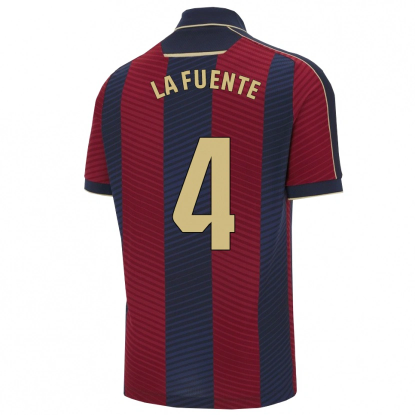 Danxen Damen Adrián De La Fuente #4 Rot Marine Heimtrikot Trikot 2025/26 T-Shirt