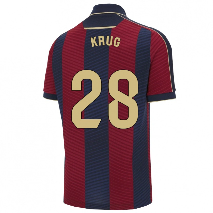 Danxen Damen Martín Krug #28 Rot Marine Heimtrikot Trikot 2025/26 T-Shirt