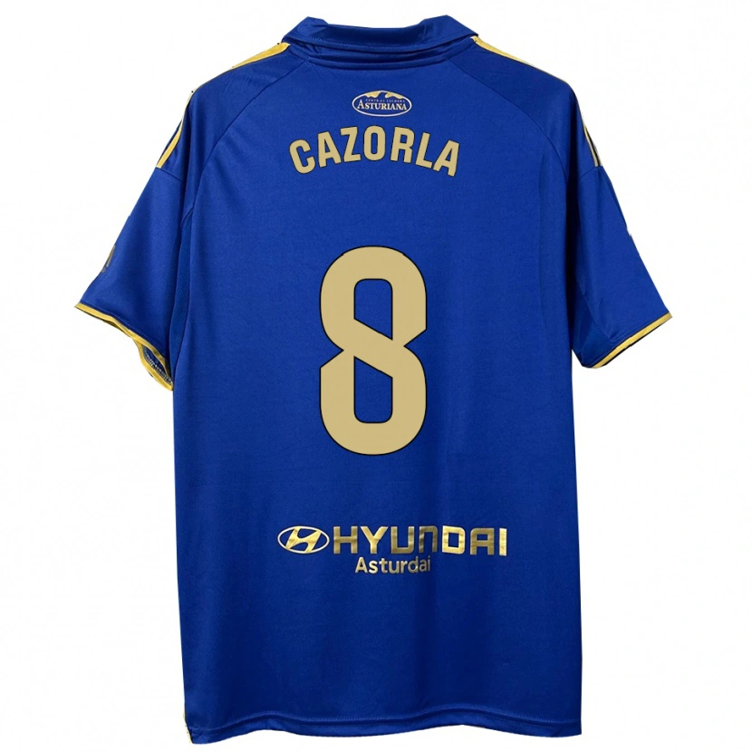 Danxen Damen Santi Cazorla #8 Blau Gold Heimtrikot Trikot 2025/26 T-Shirt