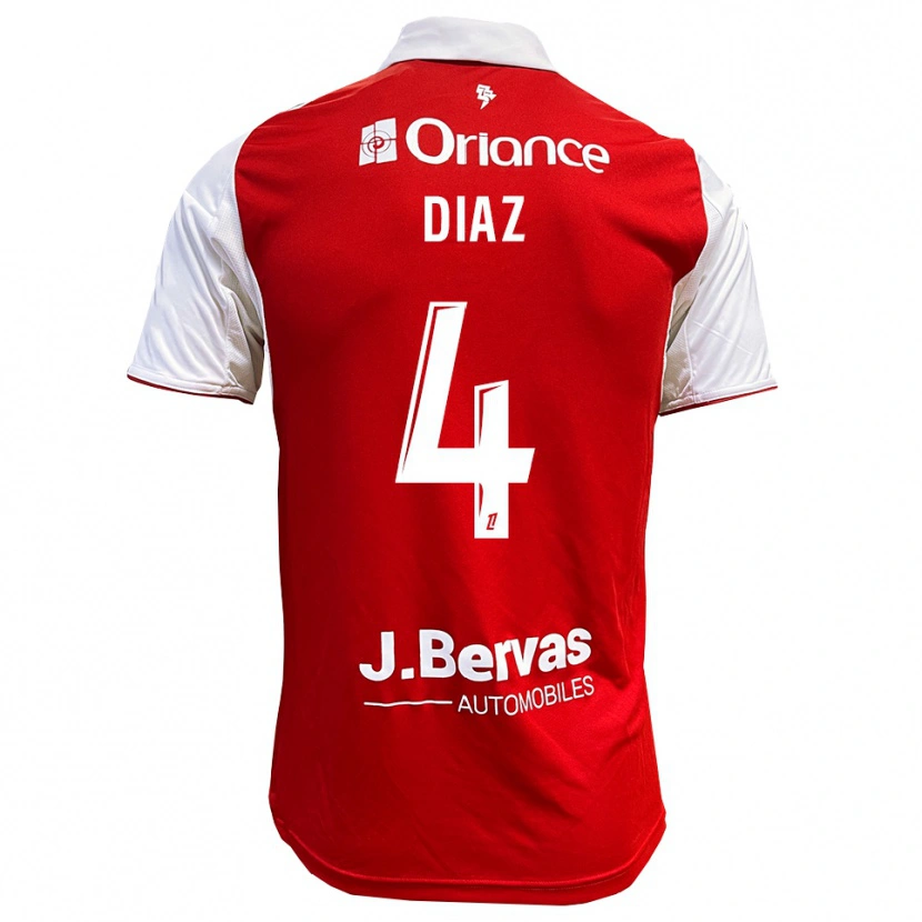 Danxen Damen Junior Diaz #4 Rot Weiß Heimtrikot Trikot 2025/26 T-Shirt