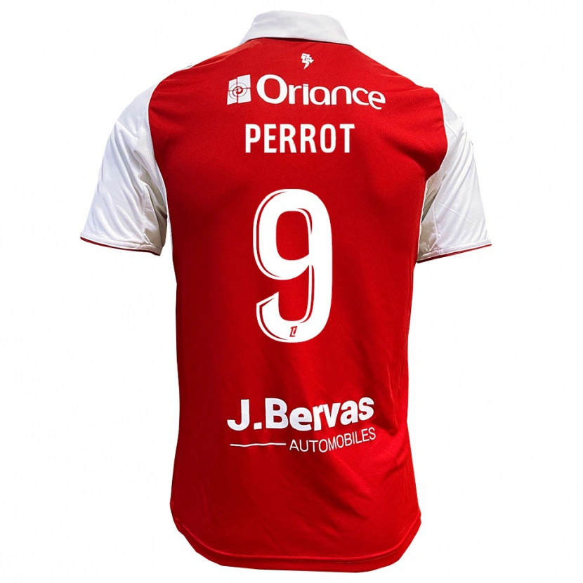 Danxen Damen Maël Perrot #9 Rot Weiß Heimtrikot Trikot 2025/26 T-Shirt