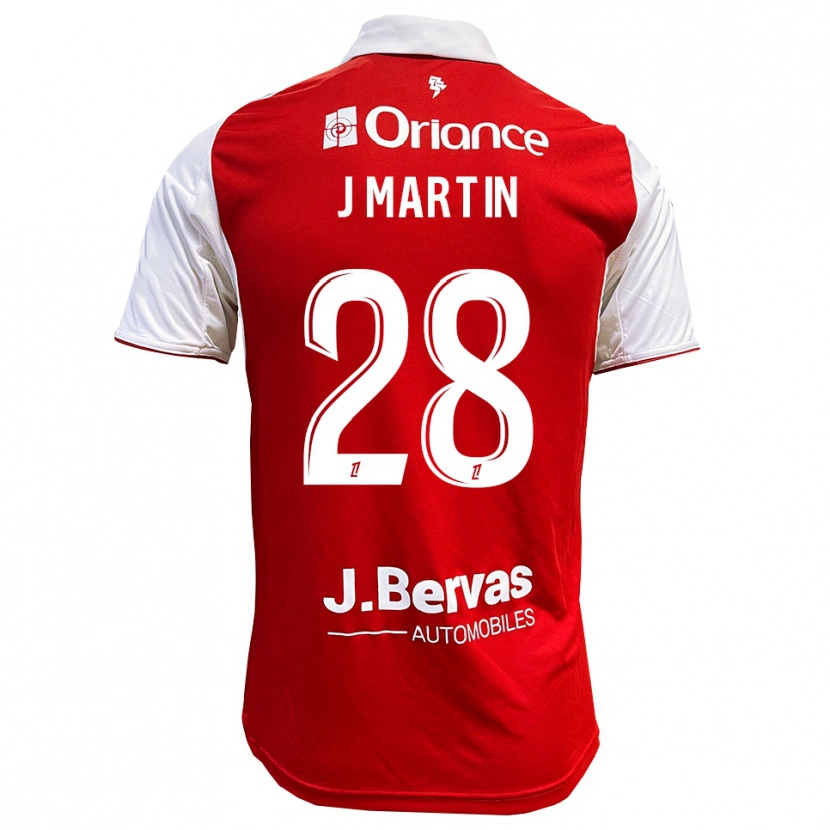 Danxen Damen Jonas Martin #28 Rot Weiß Heimtrikot Trikot 2025/26 T-Shirt