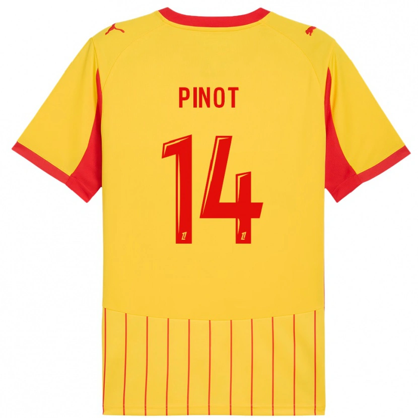 Danxen Damen Laurine Pinot #14 Gelb Rot Heimtrikot Trikot 2025/26 T-Shirt